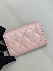 Fortok Chanel 23S Card Holder Pink Diamond Buckle 11x8.5x3cm - 4