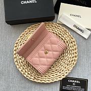 Fortok Chanel Leboy Small Card Holder Wallet Pink 11x8.5x3cm - 4