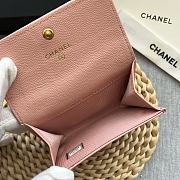 Fortok Chanel Leboy Small Card Holder Wallet Pink 11x8.5x3cm - 6
