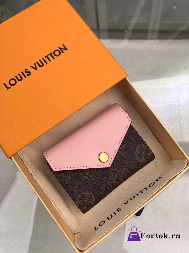 Fortok Louis Vuitton Zoé Wallet Pink M62933 9.5x7.5x3cm - 1