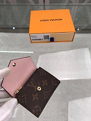 Fortok Louis Vuitton Zoé Wallet Pink M62933 9.5x7.5x3cm - 5