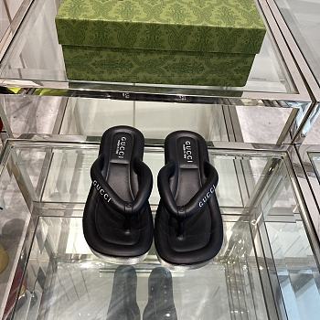 Fortok Gucci Flip Flops Black