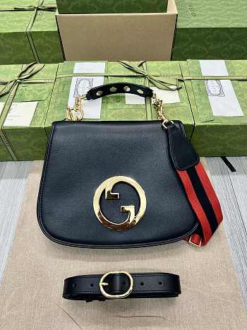 Fortok Gucci Black Blondie Top Handle Bag 29x22x7cm