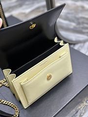 Fortok Saint Laurent Sunset Chain Bag Black With Apricot 19×13×8cm  - 2