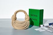Fortok Bottega Veneta Nappa Mini Tubular Double Knot Bag Beige - 1
