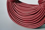 Fortok Bottega Veneta Nappa Mini Tubular Double Knot Bag Burgundy - 5