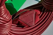 Fortok Bottega Veneta Nappa Mini Tubular Double Knot Bag Burgundy - 3