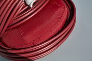 Fortok Bottega Veneta Nappa Mini Tubular Double Knot Bag Burgundy - 2