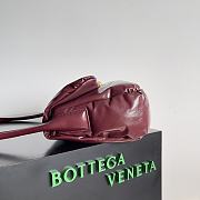 Fortok Bottega Veneta Pad Messenger Bag Burgundy 29x19x9cm - 6