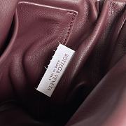 Fortok Bottega Veneta Pad Messenger Bag Burgundy 29x19x9cm - 3