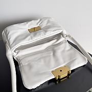 Fortok Bottega Veneta Pad Messenger Bag White 29x19x9cm - 6