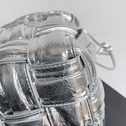 Fortok Bottega Veneta Mini Cassette Bucket Bag Silver 18x14x14cm - 2