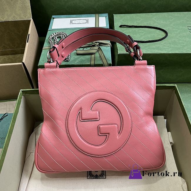 Fortok Gucci Blondie Small Tote Bag Pink 24x30x6cm - 1