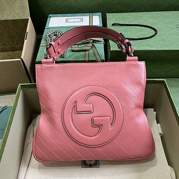 Fortok Gucci Blondie Small Tote Bag Pink 24x30x6cm