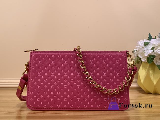 Fortok Louis Vuitton Lexington Pouch Bag Pink 21.5x13x5.5cm - 1