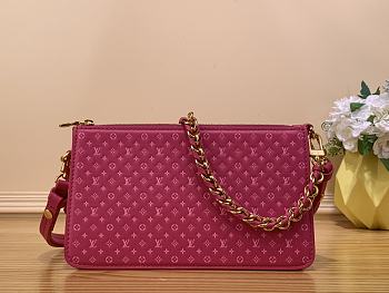 Fortok Louis Vuitton Lexington Pouch Bag Pink 21.5x13x5.5cm