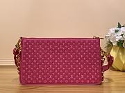 Fortok Louis Vuitton Lexington Pouch Bag Pink 21.5x13x5.5cm - 3