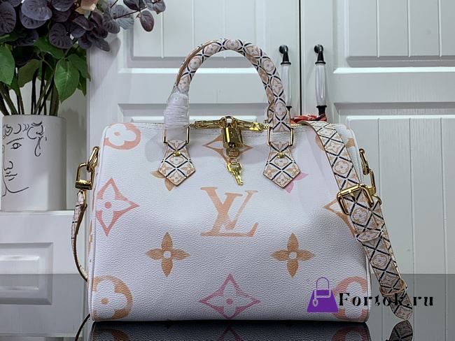 Fortok Louis Vuitton Bythepool Speedy Bandoulière 25 Bag Beige M22987 25x19x15cm - 1