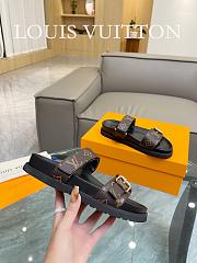 Fortok Louis Vuitton Bom Dia Flat Comfort Mules Brown - 2