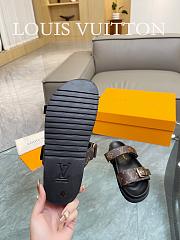 Fortok Louis Vuitton Bom Dia Flat Comfort Mules Brown - 4