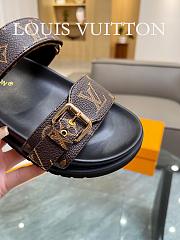 Fortok Louis Vuitton Bom Dia Flat Comfort Mules Brown - 3