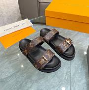 Fortok Louis Vuitton Bom Dia Flat Comfort Mules Brown - 1