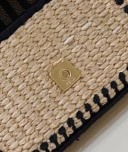 Fortok Fendi Raffia Lambskin Nano Baguette Maxi Handle Charm Black 11.5x2.5x7cm - 4