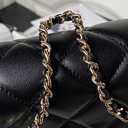 Fortok Chanel 23A Pearl Baguette Bag Black 11.5x26x4cm - 5