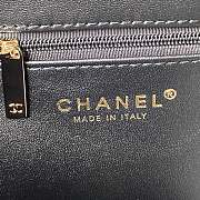 Fortok Chanel 23A Pearl Baguette Bag Black 11.5x26x4cm - 6