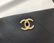 Fortok Chanel 23A Hobo Hippie Bag Black 26x25x7.5cm - 5