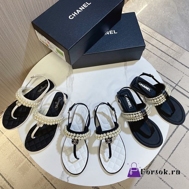 Fortok Chanel Pearl Thong Sandals (3 Colors) - 1