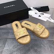Fortok Chanel 23C Logo Sandals Beige  - 6