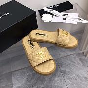Fortok Chanel 23C Logo Sandals Beige  - 2