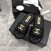 Fortok Chanel 23C Logo Sandals Black - 1