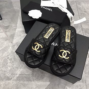 Fortok Chanel 23C Logo Sandals Black