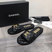 Fortok Chanel 23C Logo Sandals Black - 4