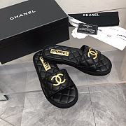 Fortok Chanel 23C Logo Sandals Black - 5