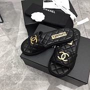 Fortok Chanel 23C Logo Sandals Black - 2
