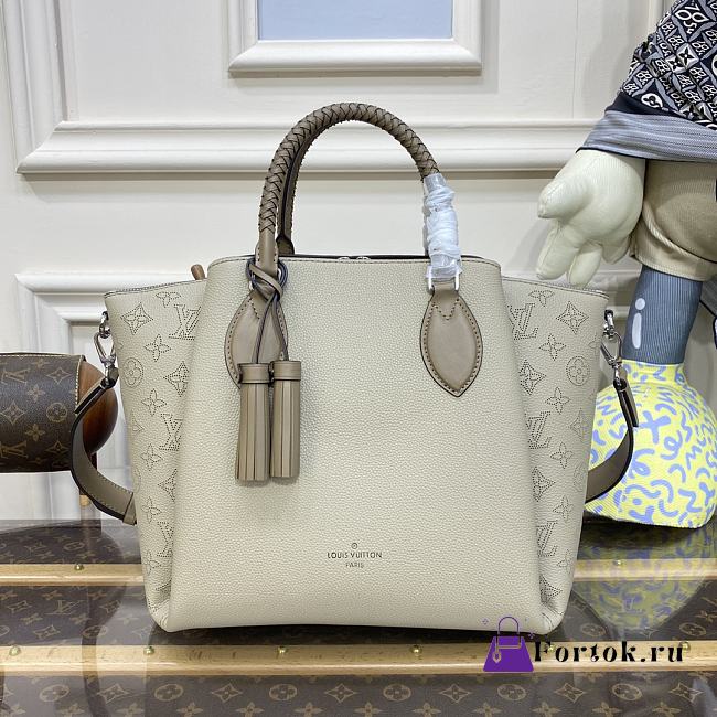 Fortok Louis Vuitton Mahina Haumea Galet Bag Beige 31x14x28cm - 1