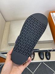 Fortok Hermes Men Leather Sandals Black - 4