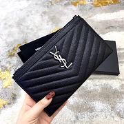 Fortok Saint Laurent Monogram Caviar Clutch 20×12×1cm - 1