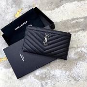 Fortok Saint Laurent Monogram Caviar Clutch 20×12×1cm - 4