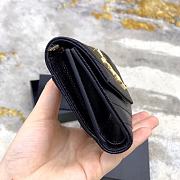 Fortok Saint Laurent Monogram Grained Wallet Black 12.5×10×2.5cm - 5