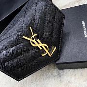 Fortok Saint Laurent Monogram Grained Wallet Black 12.5×10×2.5cm - 2