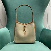 Fortok Saint Laurent Small Hobo Bag Grege and Brown Gold 22x9.5x21.5cm - 1
