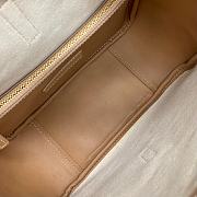 Fortok Saint Laurent Small Hobo Bag Grege and Brown Gold 22x9.5x21.5cm - 4