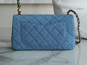 Fortok Chanel 22C Denim Metal Ball Flap Bag 13×20×7cm - 3