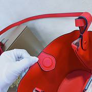Fortok Burberry Haymarket Check Crossbody Bucket Bag In Red 18.5x15x23.5cm - 4