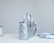 Fortok Dior Lady D-Joy Bag Silver 22x12x6cm - 5