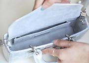 Fortok Dior Lady D-Joy Bag Silver 22x12x6cm - 4